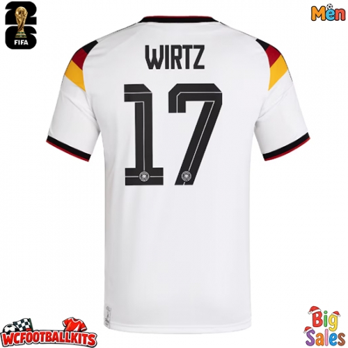 Germany Florian Wirtz #17 Replica Home Stadium Shirt World Cup 2026 Short Sleeve